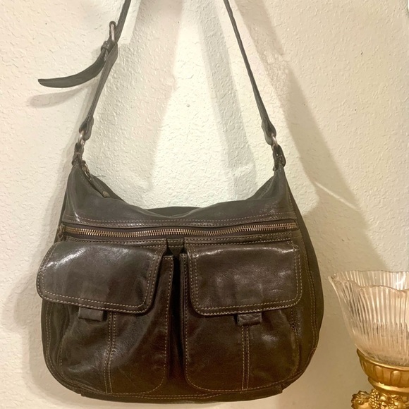 Vintage fossil, saddleback style shoulder bag - Picture 1 of 10